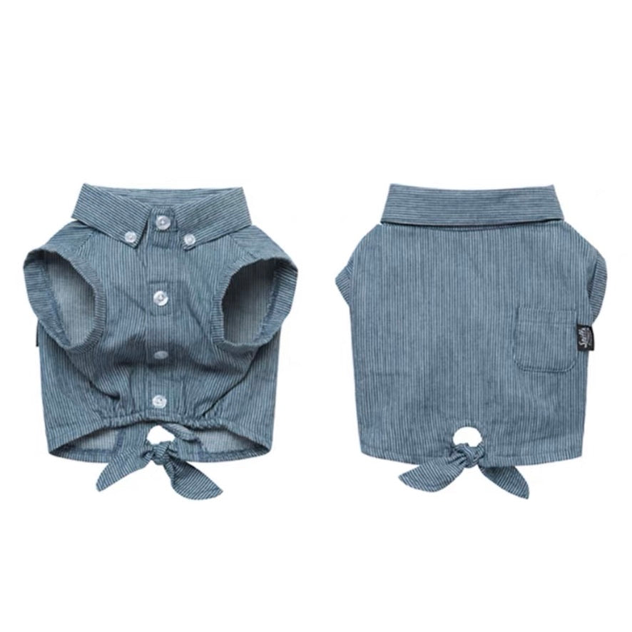 Billie Jean Denim Midriff Top | Two Colour-ways