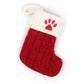 Red Knit Stocking with Embroidery