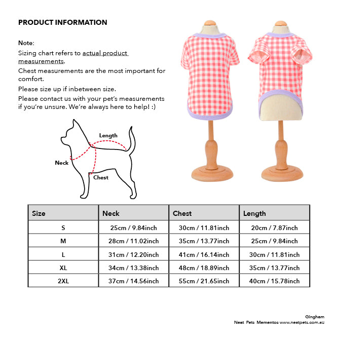Gingham Top | Three Colour-ways
