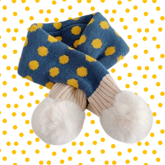 Polka Dots Knit Scarf