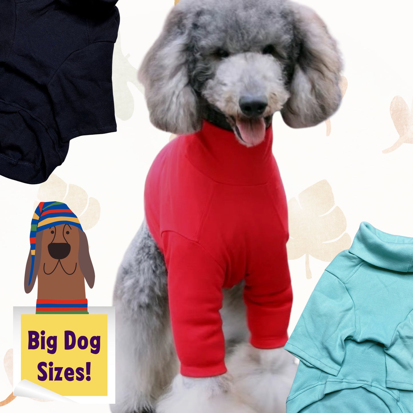 BIG DOG Cotton Turtleneck Top | Three Colour-ways