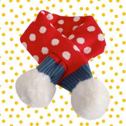 Polka Dots Knit Scarf
